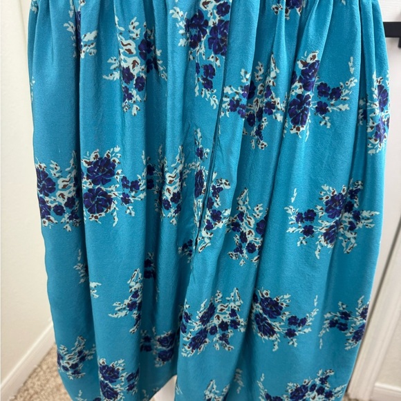Veronica BEARD Meagan Turquoise Silk Floral Dress Size 2 Retails $695 - Picture 7 of 13
